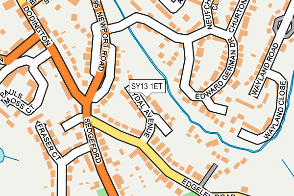 SY13 1ET map - OS OpenMap – Local (Ordnance Survey)