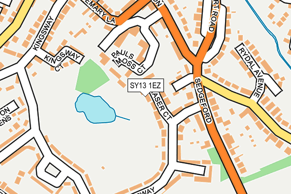 SY13 1EZ map - OS OpenMap – Local (Ordnance Survey)