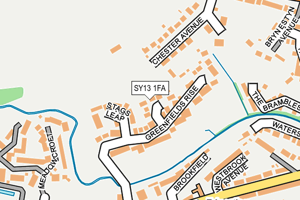SY13 1FA map - OS OpenMap – Local (Ordnance Survey)