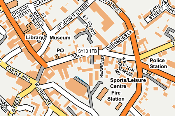 SY13 1FB map - OS OpenMap – Local (Ordnance Survey)