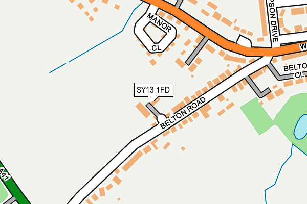 SY13 1FD map - OS OpenMap – Local (Ordnance Survey)