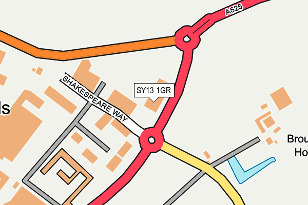 SY13 1GR map - OS OpenMap – Local (Ordnance Survey)