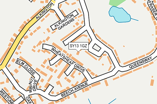 SY13 1GZ map - OS OpenMap – Local (Ordnance Survey)