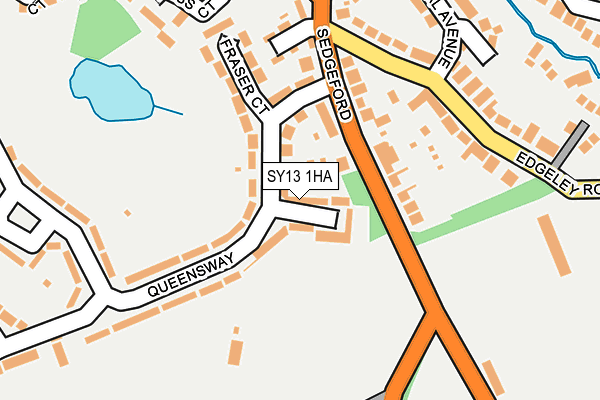 SY13 1HA map - OS OpenMap – Local (Ordnance Survey)