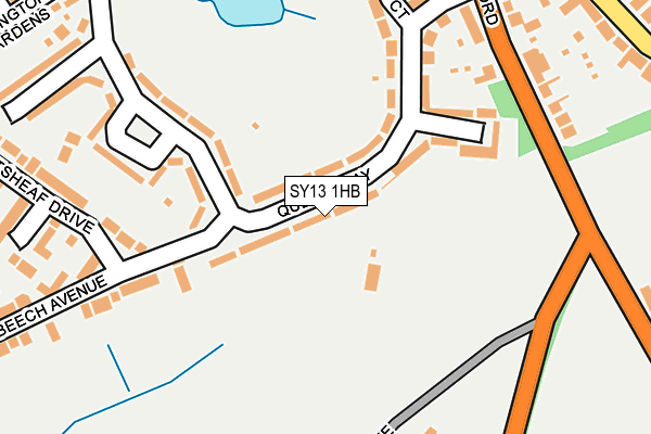 SY13 1HB map - OS OpenMap – Local (Ordnance Survey)