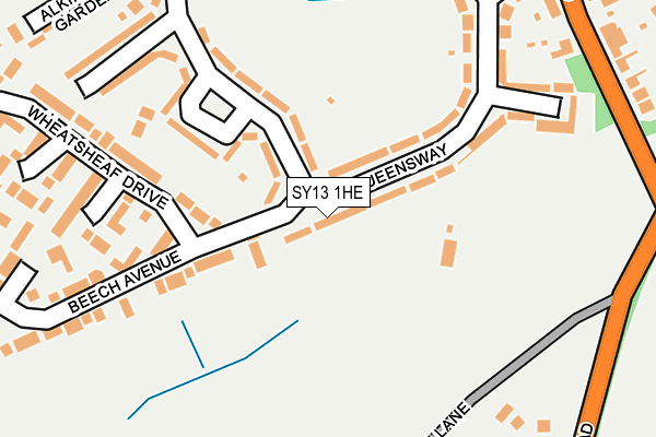 SY13 1HE map - OS OpenMap – Local (Ordnance Survey)