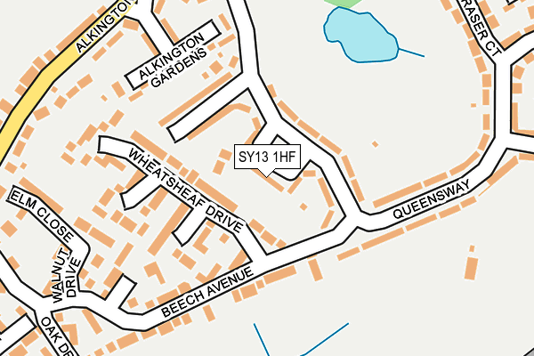 SY13 1HF map - OS OpenMap – Local (Ordnance Survey)