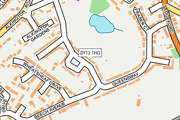 SY13 1HG map - OS OpenMap – Local (Ordnance Survey)