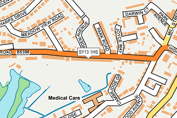 SY13 1HS map - OS OpenMap – Local (Ordnance Survey)