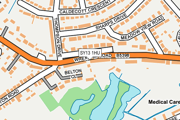 SY13 1HU map - OS OpenMap – Local (Ordnance Survey)