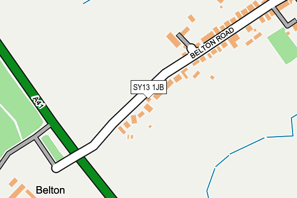 SY13 1JB map - OS OpenMap – Local (Ordnance Survey)