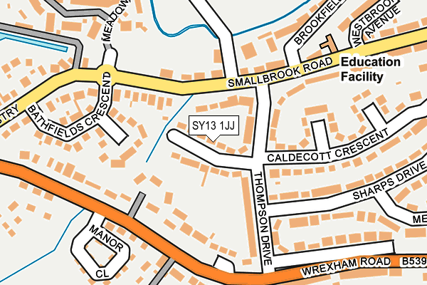 SY13 1JJ map - OS OpenMap – Local (Ordnance Survey)