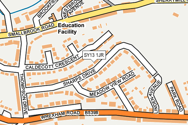SY13 1JR map - OS OpenMap – Local (Ordnance Survey)
