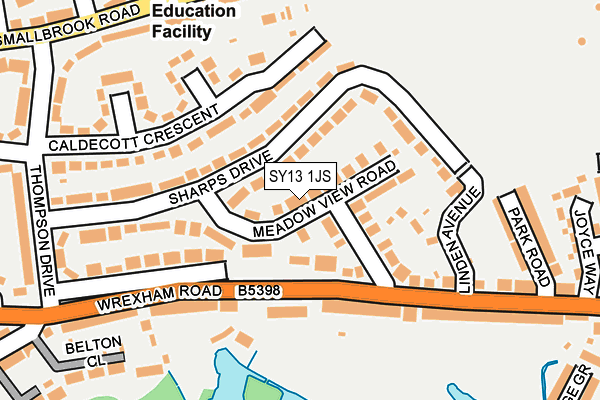 SY13 1JS map - OS OpenMap – Local (Ordnance Survey)