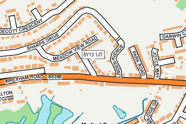 SY13 1JT map - OS OpenMap – Local (Ordnance Survey)