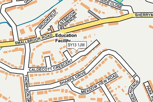 SY13 1JW map - OS OpenMap – Local (Ordnance Survey)