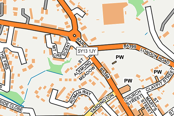 SY13 1JY map - OS OpenMap – Local (Ordnance Survey)