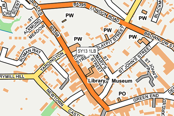 SY13 1LB map - OS OpenMap – Local (Ordnance Survey)