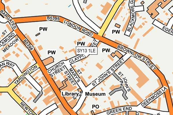 SY13 1LE map - OS OpenMap – Local (Ordnance Survey)