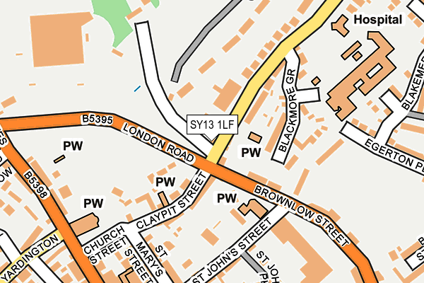 SY13 1LF map - OS OpenMap – Local (Ordnance Survey)