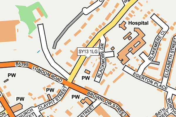 SY13 1LG map - OS OpenMap – Local (Ordnance Survey)