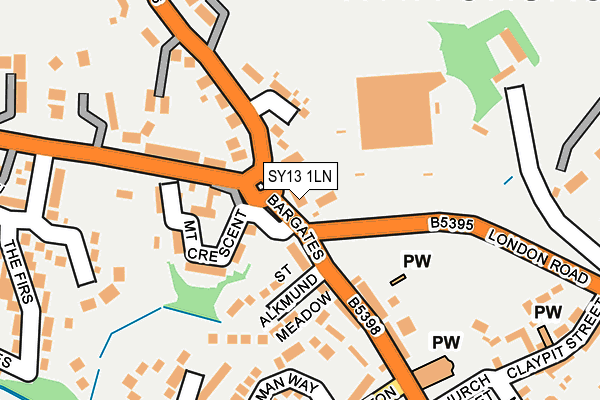 SY13 1LN map - OS OpenMap – Local (Ordnance Survey)