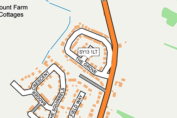 SY13 1LT map - OS OpenMap – Local (Ordnance Survey)