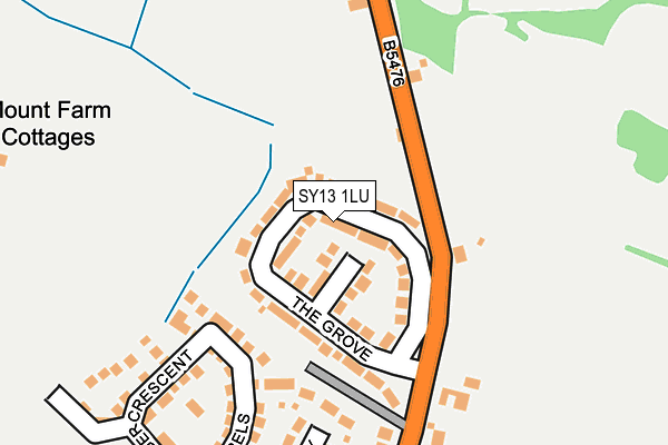 SY13 1LU map - OS OpenMap – Local (Ordnance Survey)