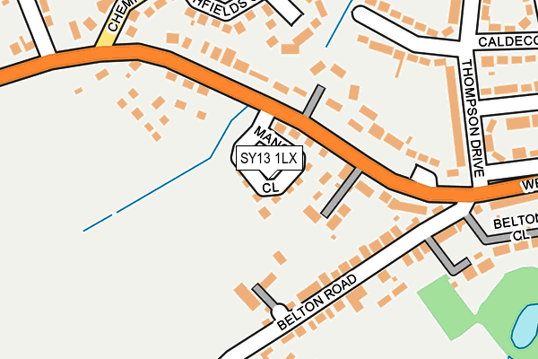 SY13 1LX map - OS OpenMap – Local (Ordnance Survey)