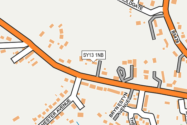 SY13 1NB map - OS OpenMap – Local (Ordnance Survey)