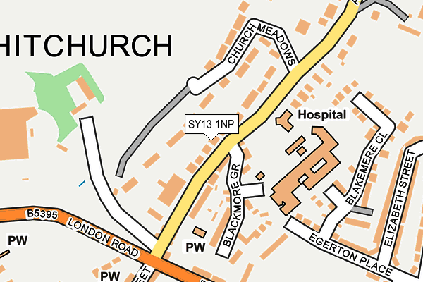 SY13 1NP map - OS OpenMap – Local (Ordnance Survey)