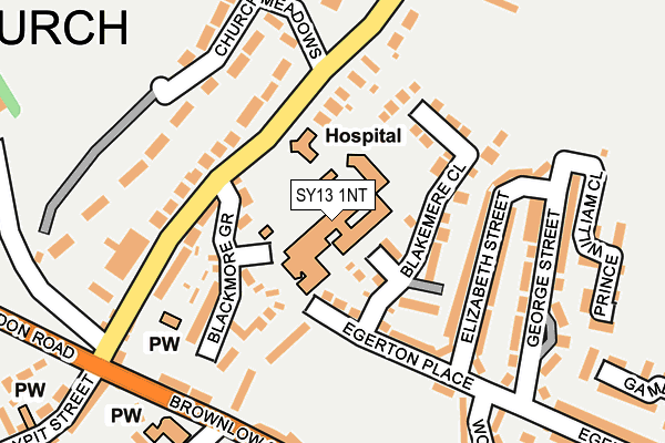 SY13 1NT map - OS OpenMap – Local (Ordnance Survey)