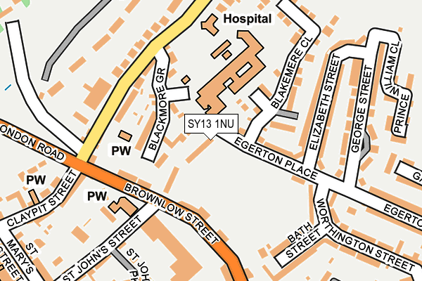 SY13 1NU map - OS OpenMap – Local (Ordnance Survey)