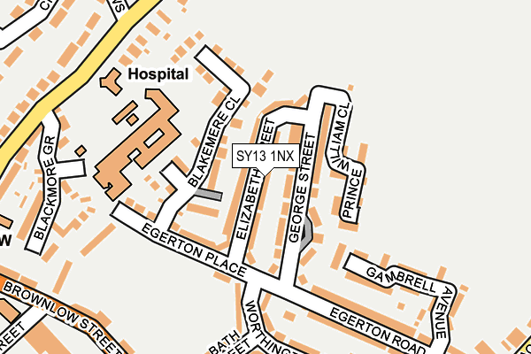 SY13 1NX map - OS OpenMap – Local (Ordnance Survey)