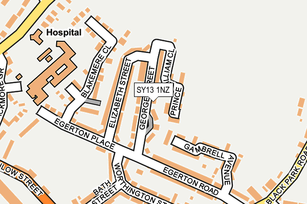 SY13 1NZ map - OS OpenMap – Local (Ordnance Survey)
