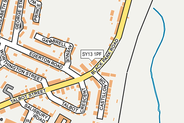 SY13 1PF map - OS OpenMap – Local (Ordnance Survey)