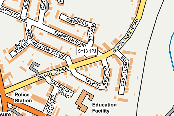 SY13 1PJ map - OS OpenMap – Local (Ordnance Survey)