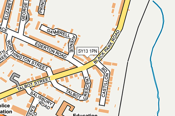 SY13 1PN map - OS OpenMap – Local (Ordnance Survey)
