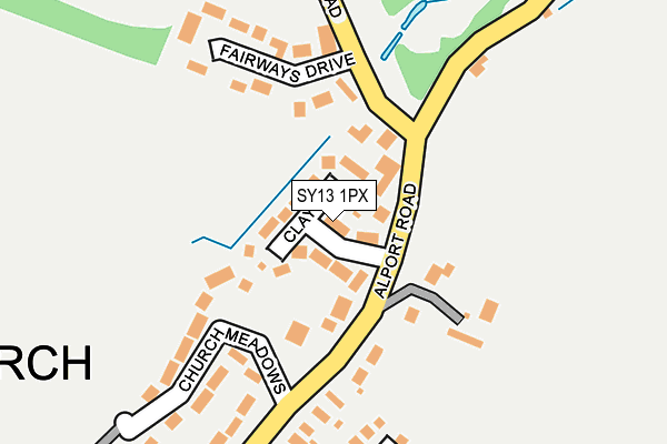 SY13 1PX map - OS OpenMap – Local (Ordnance Survey)