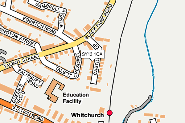 SY13 1QA map - OS OpenMap – Local (Ordnance Survey)