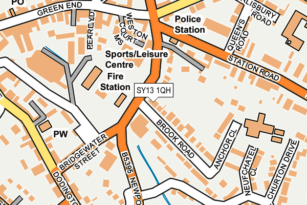 SY13 1QH map - OS OpenMap – Local (Ordnance Survey)