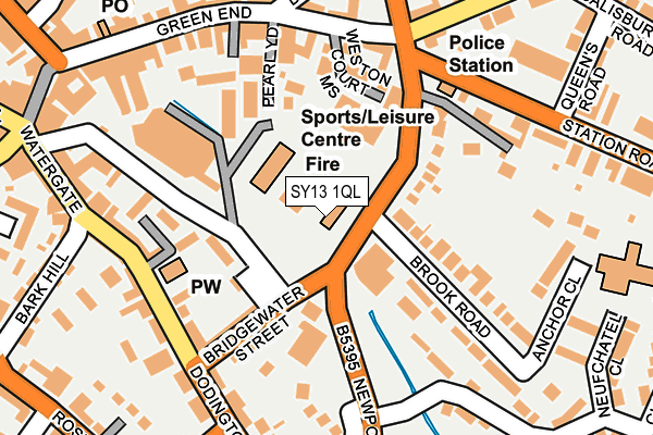 SY13 1QL map - OS OpenMap – Local (Ordnance Survey)