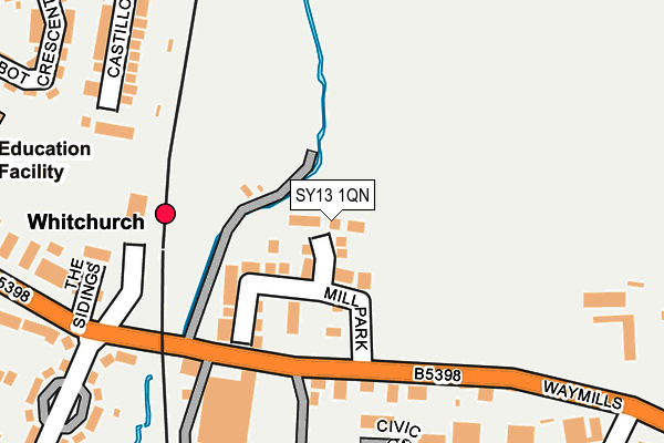 SY13 1QN map - OS OpenMap – Local (Ordnance Survey)