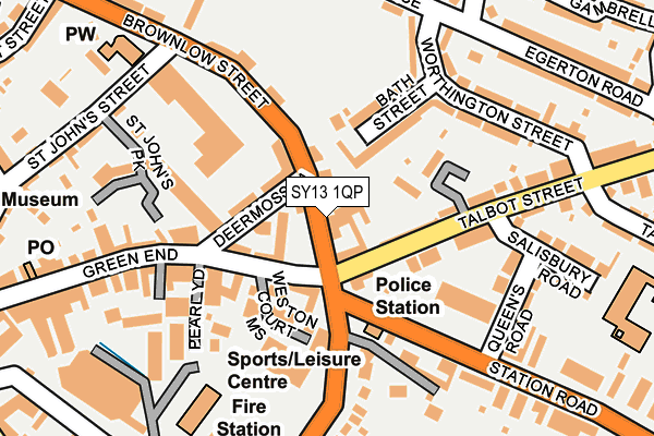 SY13 1QP map - OS OpenMap – Local (Ordnance Survey)