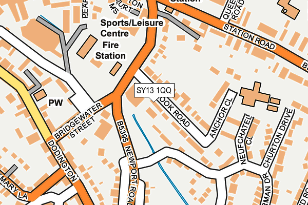 SY13 1QQ map - OS OpenMap – Local (Ordnance Survey)