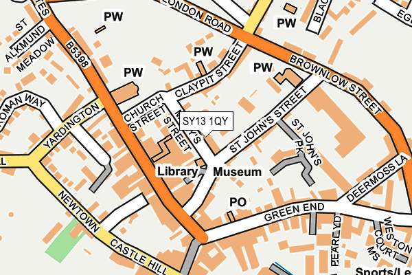 SY13 1QY map - OS OpenMap – Local (Ordnance Survey)