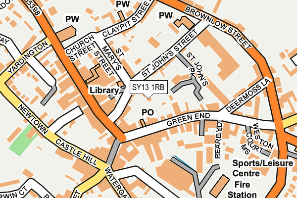 SY13 1RB map - OS OpenMap – Local (Ordnance Survey)