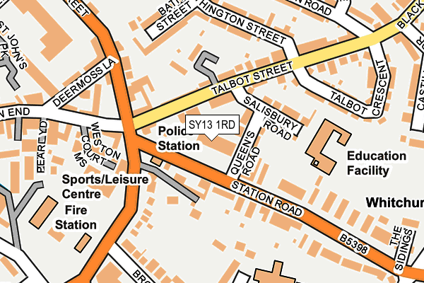 SY13 1RD map - OS OpenMap – Local (Ordnance Survey)