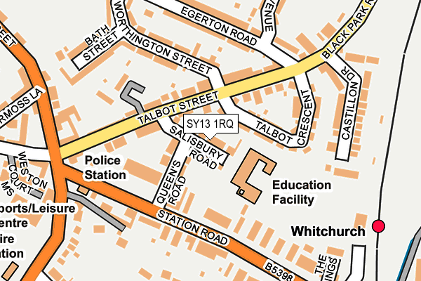 SY13 1RQ map - OS OpenMap – Local (Ordnance Survey)