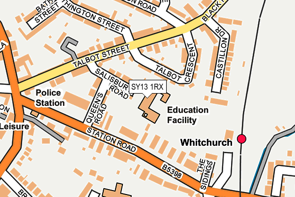 SY13 1RX map - OS OpenMap – Local (Ordnance Survey)